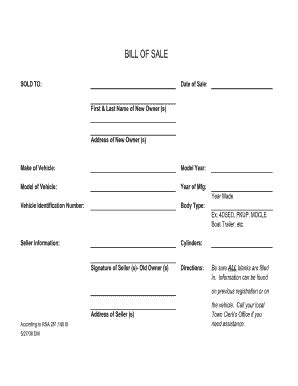 Bill Of Sale With Lien - Fill and Sign Printable Template Online