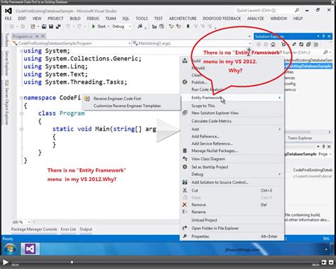 Image result for Visual Studio Entity Framework Tools How To