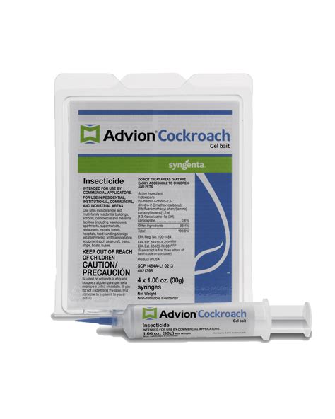 Advion Cockroach Gel Bait-Indoor/Outdoor Case (5x4x30g Tubes) by ...