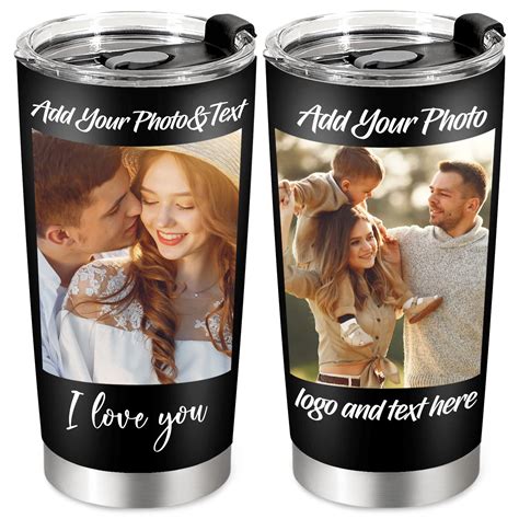 Amazon.com | Personalized Stainless Steel Photo Coffee Tumbler Mug ...