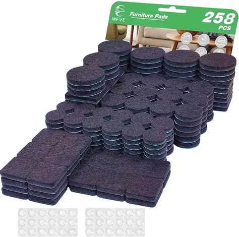 Felt Furniture Pads, 258 Pack, Self Adhesive Hardwood Floor Protectors ...