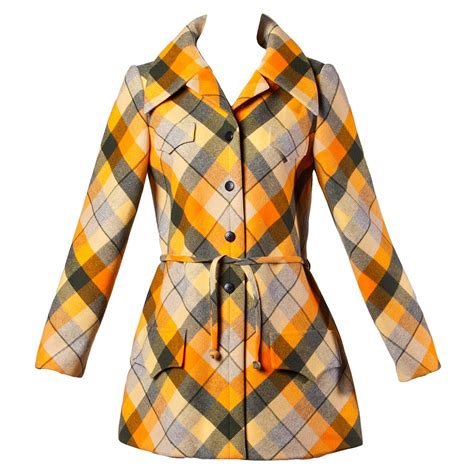 1970s Andre Laug Vintage Plaid Wool Jacket or Coat at 1stDibs | 1970s ...