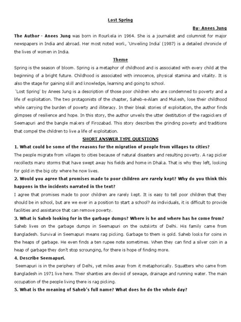 Image result for Lost Spring Explain