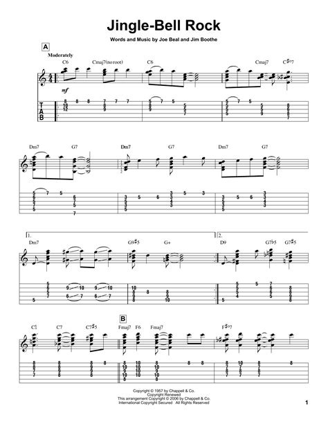 Jingle bell rock song sheet - colorpositive