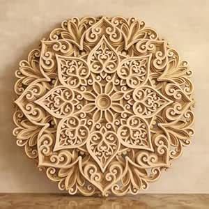 7 Decore; Elegant Mandala Wooden Wall Art Decorative Panel for Living ...