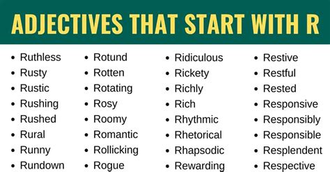 A Huge List of 1000+ Adjectives that Start with S | S Adjectives - ESL ...