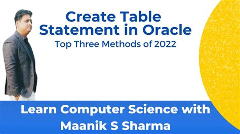 Image result for CreateTable SQL/Oracle