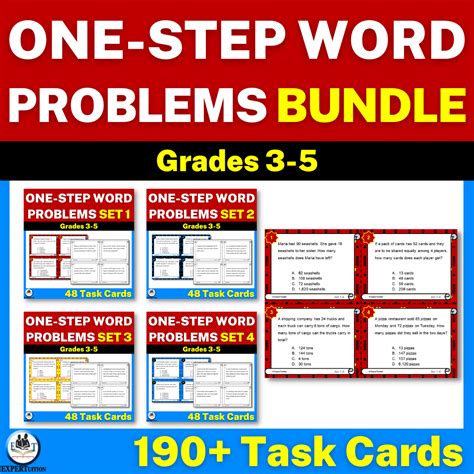 Image result for One Step Word Problems Printable