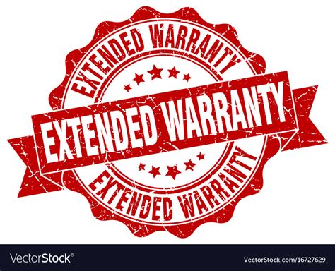 Extended warranty stamp sign seal Royalty Free Vector Image