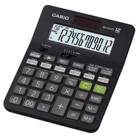 Casio MJ-12GST GST Calculator (Black) : Amazon.in: Office Products