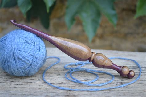 LETTOworkshop Wooden Ergonomic Crochet Hook Hand turned