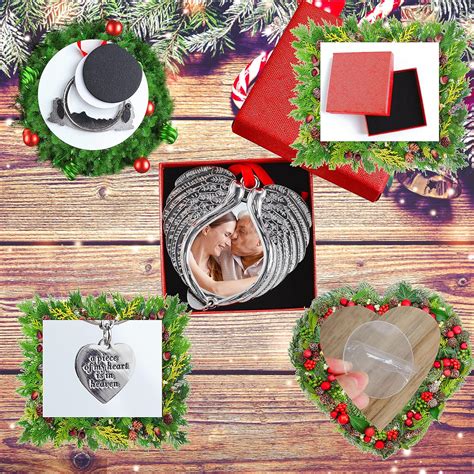 Buy Memorial Christmas Angel Wings Photo Ornaments 2022 - A Piece of My ...