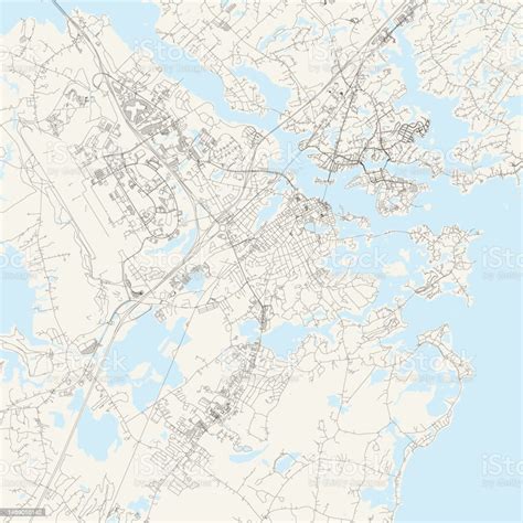 Portsmouth New Hampshire Usa Vector Map Stock Illustration - Download ...