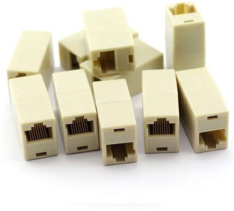 Sadow Pack of 10 RJ45 CAT5E CAT6 Couple Plug Network Ethernet LAN Cable ...