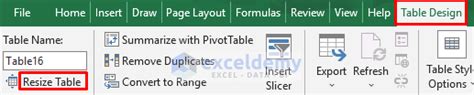 Image result for Excel Extend Table