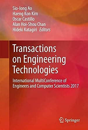 Transactions on Engineering Technologies: International MultiConference ...