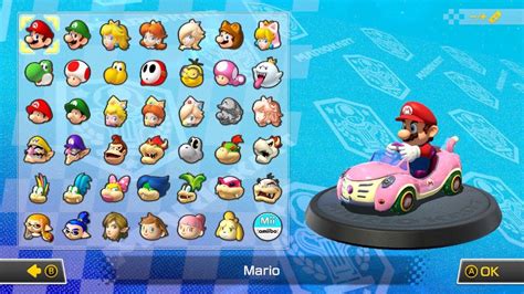 Mario Kart characters guide