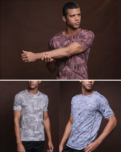 Campus Sutra Pack of 3 Slim Fit Active T-shirts - Campussutra