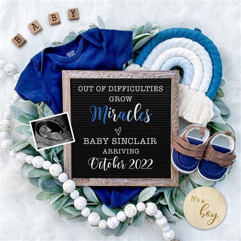 Boy Digital Pregnancy Announcement for Social Media Rainbow - Etsy