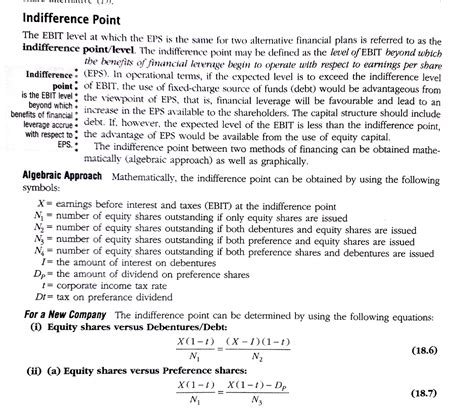 FM UNIT 3 Indifference - X(1- )- Dp N, i) a) Equity shares versus ...