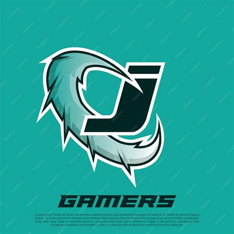 J Letter Esport логотип геймера редактируемый текстовый эффект rgb и ...