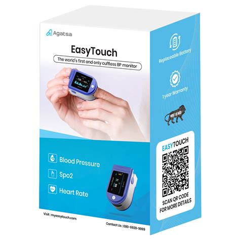 Buy Agatsa Easytouch Cuffless Blood Pressure Monitor, 1 Count | 19 ...