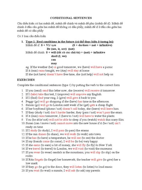 Image result for Conditional Sentences PDF