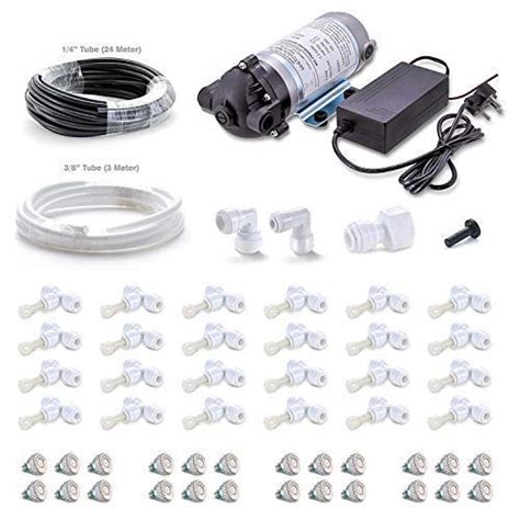 Buy Misting System DIY Kit 24 Nozzle with Water Mist Pump and Filter ...