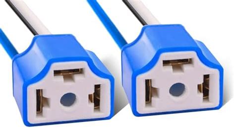 H4 Pigtail Socket Wiring Harness Headlight Plug Heavy Duty14AWG Ceramic ...