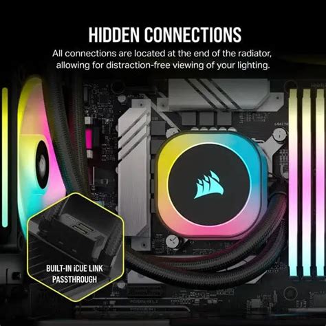Corsair ICUE LINK H150i RGB Black 360mm CPU Liquid Cooler ...