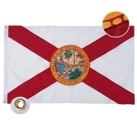 Amazon.com : Bradford Embroidered Florida Flag 4x6 ft Made in USA ...