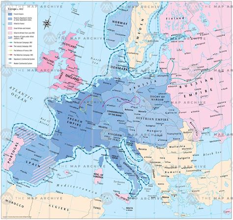 Map Of Europe Under Napoleon