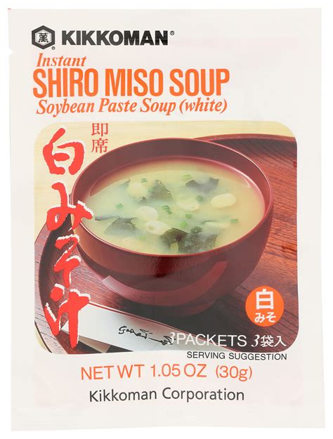 Kikkoman Instant Shiro Miso Soup 1.05 oz Packets, Traditional Japanese ...