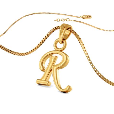 Buy Joyalukkas 22K 916 Purity Gold Alphabet R Pendant for Women at ...