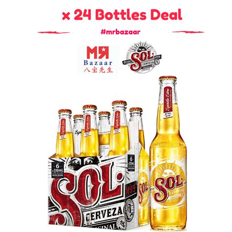 Buy Sol Cerveza Lager Beer 24 Bottles x 330ml on ezbuy SG
