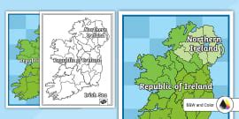 Literary Map of Ireland Poster (teacher made) - Twinkl