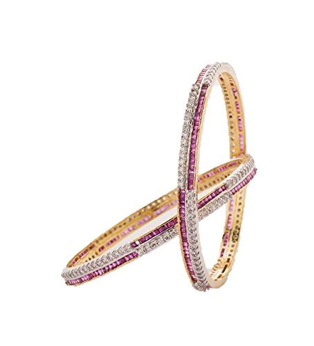 Buy Cuckoo Multi-Coloured Metal Cubic Zirconia Rhodium Bangle Set for ...