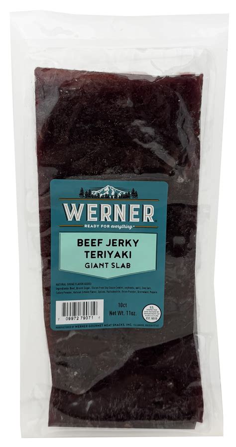 Werner Beef Jerky Slab BCF26 10 Count - Giant Jerky Slab, Jerky Sheets ...