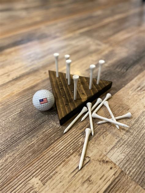 GOLF TEE Game / Triangle Peg Game/ Man Cave/ Bar Game/ Cracker Barrel ...