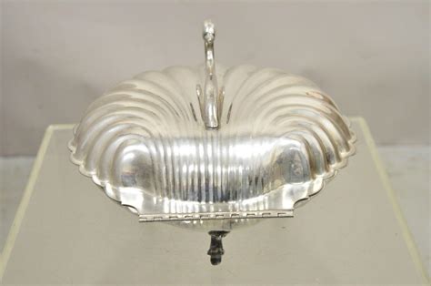 Leonard Silverplate Clam Shell Form Silver Plated Hinged Warmer with ...