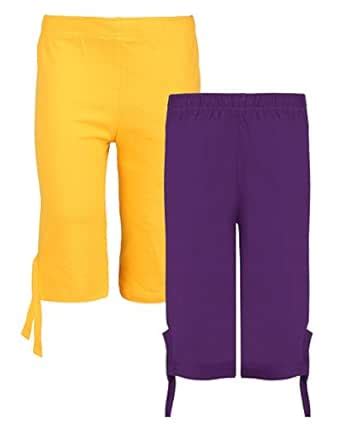 SINI MINI Girls Casual Capri (Pack of 2) : Amazon.in: Fashion