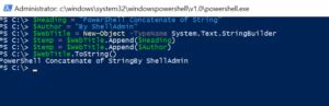 PowerShell Concatenate String 的图像结果