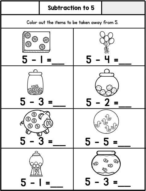 Math Subtraction Worksheets 的图像结果