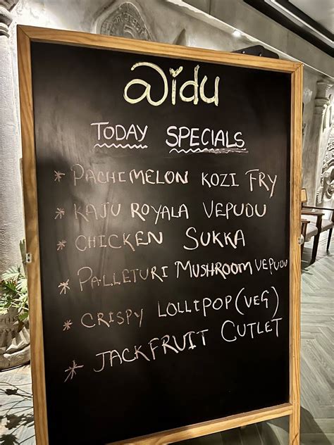 Menu at Aidu South Indian Kitchen & Bar, Hyderabad