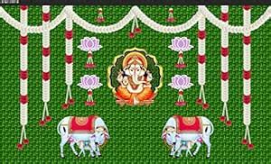 Buy TENTINDIA CHATYI HANGING FLOWER LOTUS WITH TWO COW GANESH JI Design ...