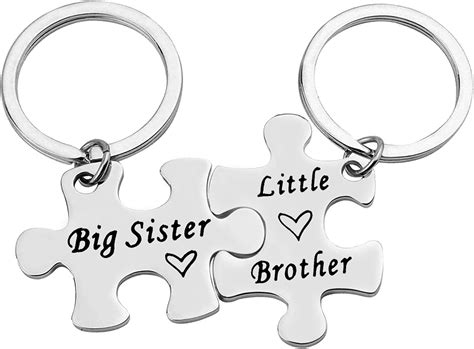 Buy Sister Brother Keychain Set Brother and Sister Gifts for Little ...