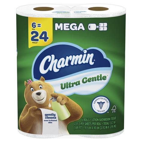 Charmin Ultra Gentle Toilet Paper Mega Rolls - (6x231)ct/4pk