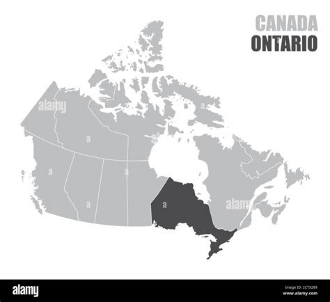 Canada map grey Stock Vector Images - Alamy