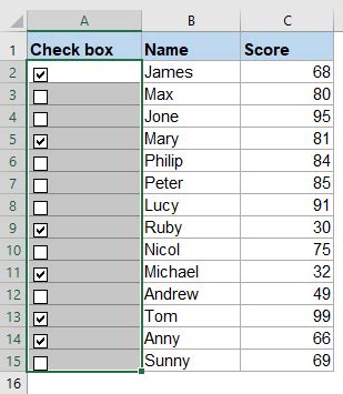 Image result for How to Count Checked Checkboxes in Excel