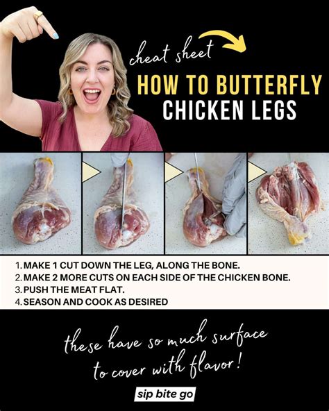 How To Butterfly Chicken Legs (aka Drumsticks) - Sip Bite Go